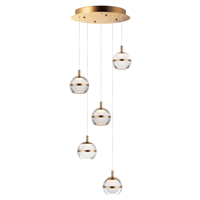 ET2 E24595-93NAB Swank LED Pendant, Natural Aged Brass