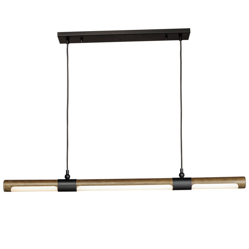 ET2 E24946-APBK Rollo LED Pendant, Antique Pecan / Black