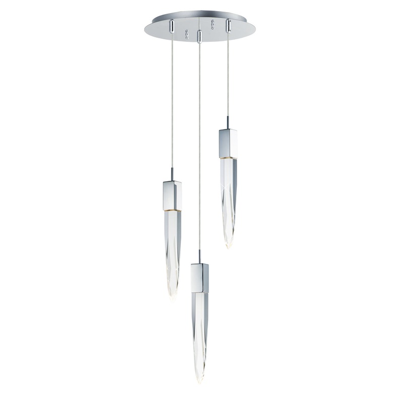 ET2 E31243-20PC Quartz LED Pendant, Polished Chrome