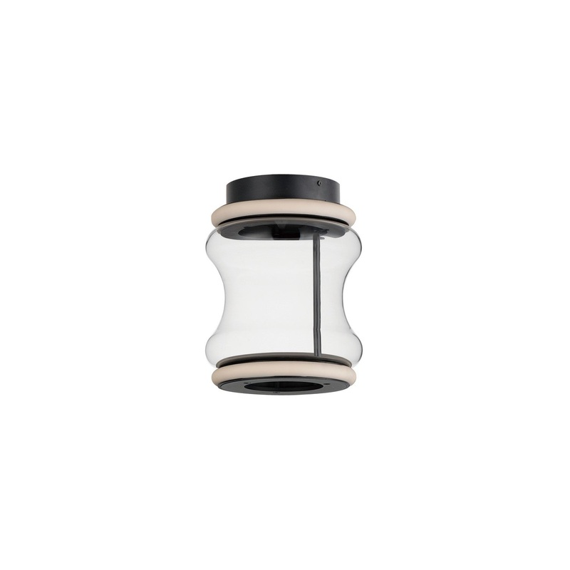 ET2 E21380-18BK Syndicate LED Flush Mount, Black