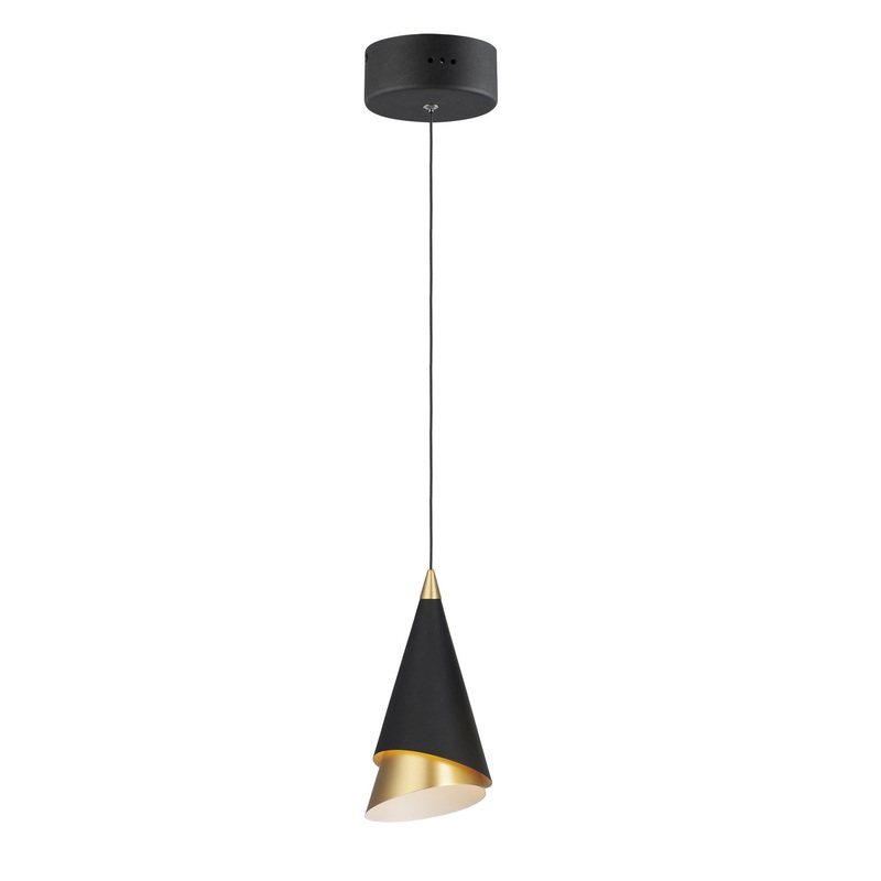 ET2 E21441-BKMG Mermaid LED Mini Pendant, Black / Metallic Gold