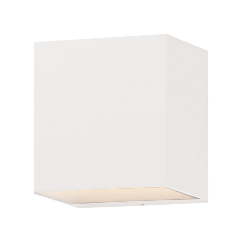 ET2 E23216-WT Blok LED Outdoor Wall Sconce, White