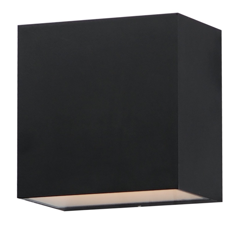 ET2 E23218-BK Blok LED Outdoor Wall Sconce, Black