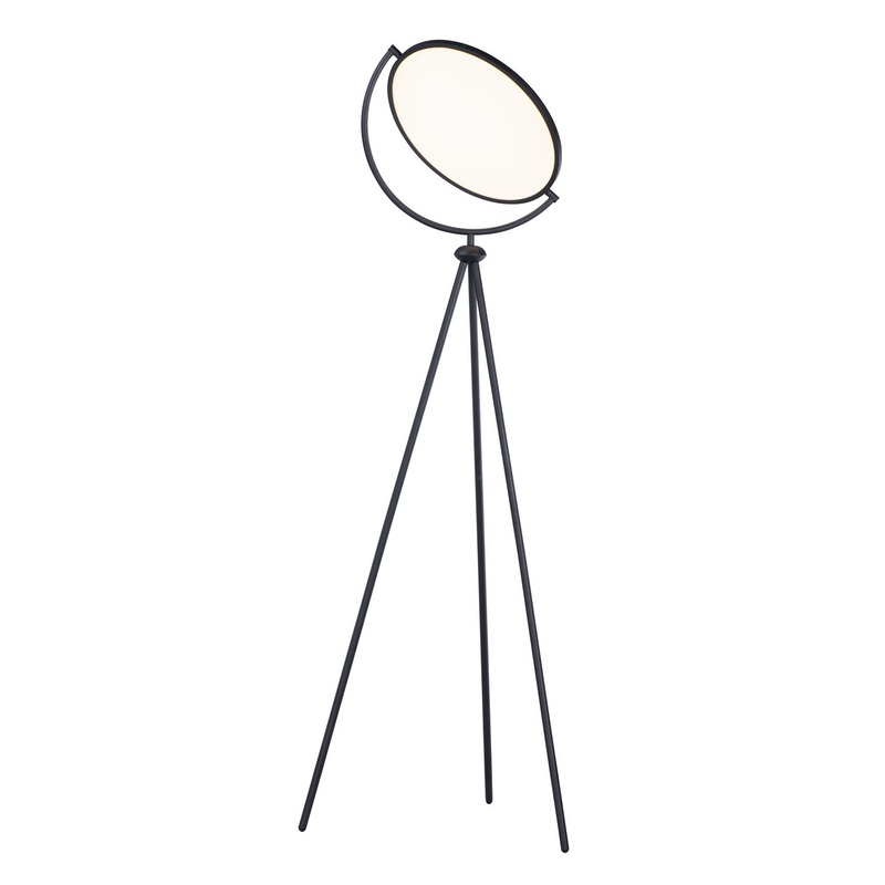 ET2 E23299-BK Paddle LED Floor Lamp, Black