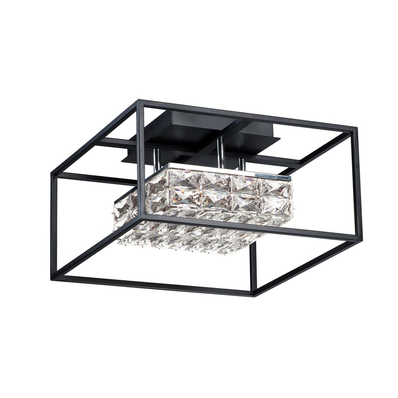 ET2 E23300-20BK Zephyr LED Flush Mount, Black