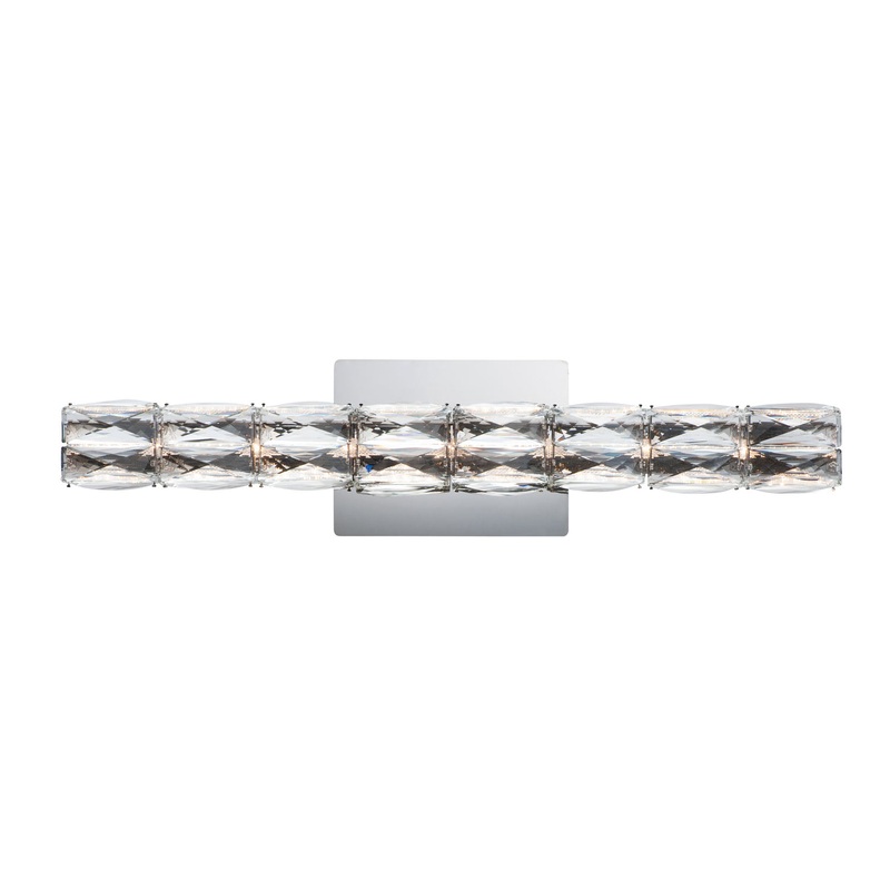 ET2 E23307-20PC Zephyr LED Bath Vanity, Polished Chrome