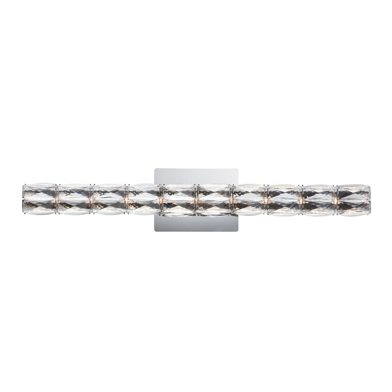 ET2 E23308-20PC Zephyr LED Bath Vanity, Polished Chrome