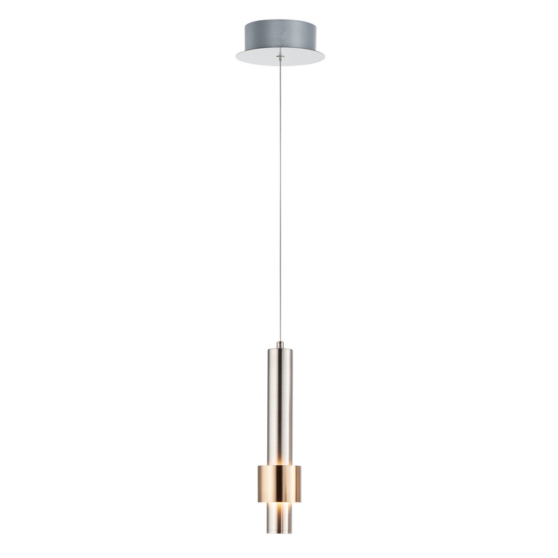 ET2 E24751-SNSBR Reveal LED Pendant, Satin Nickel / Satin Brass