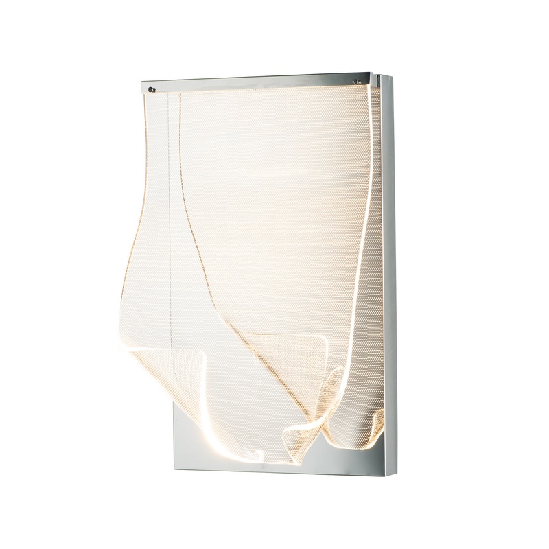 ET2 E24871-133PC Rinkle LED Wall Sconce, Polished Chrome