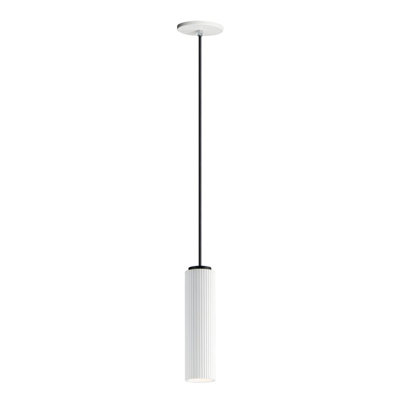 ET2 E25038-WTBK Pleat LED Pendant, Black
