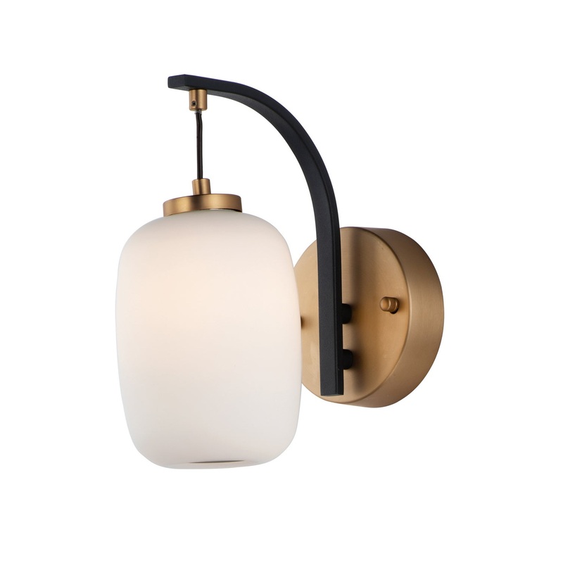 ET2 E25061-92BKGLD Soji LED Wall Sconce, Black / Gold