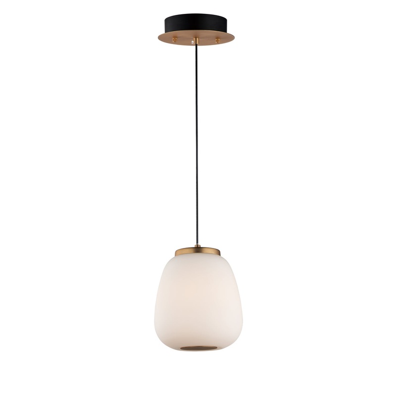 ET2 E25063-92BKGLD Soji LED Pendant, Black / Gold