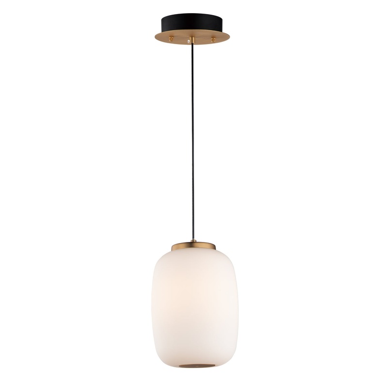 ET2 E25064-92BKGLD Soji LED Pendant, Black / Gold