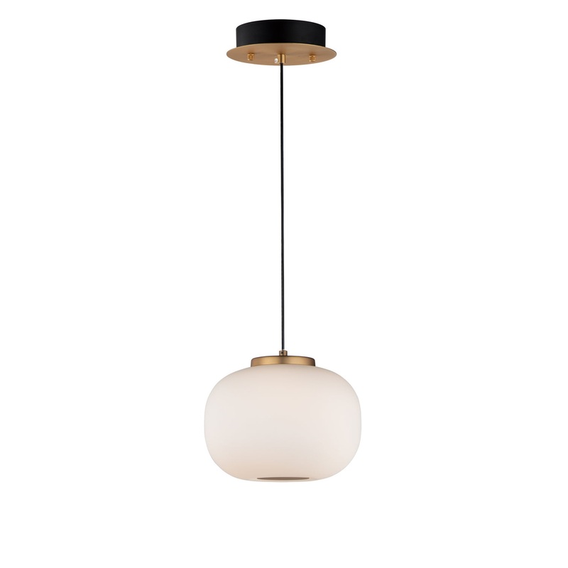 ET2 E25065-92BKGLD Soji LED Pendant, Black / Gold