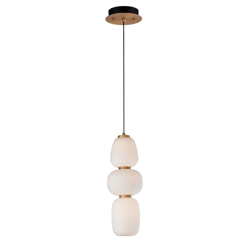 ET2 E25067-92BKGLD Soji LED Pendant, Black / Gold