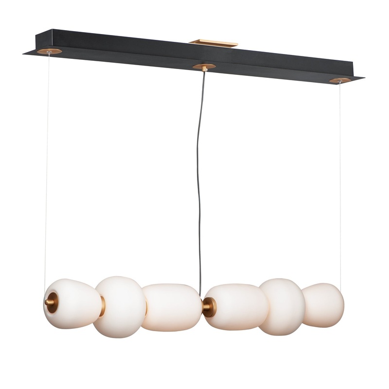 ET2 E25068-92BKGLD Soji LED Pendant, Black / Gold