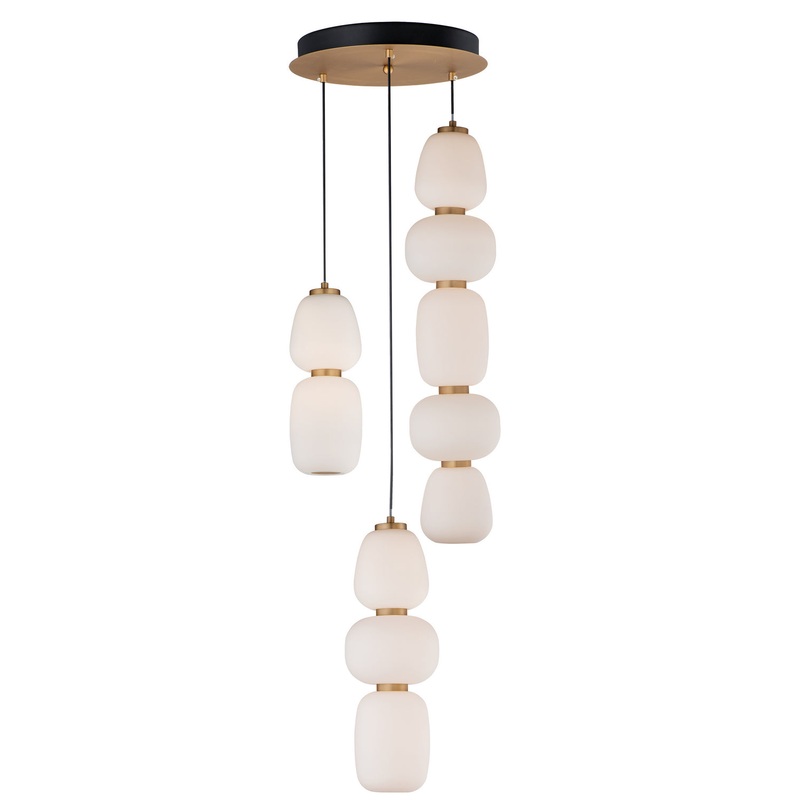 ET2 E25069-92BKGLD Soji LED Pendant, Black / Gold