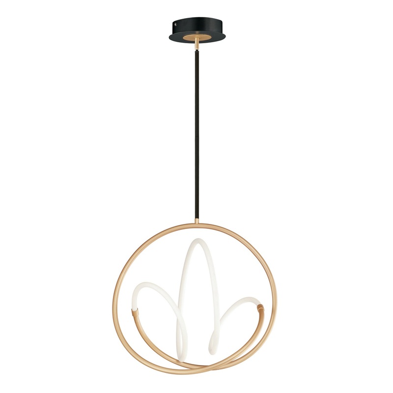 ET2 E25094-01BKGLD Mobius LED Pendant, Black / Gold