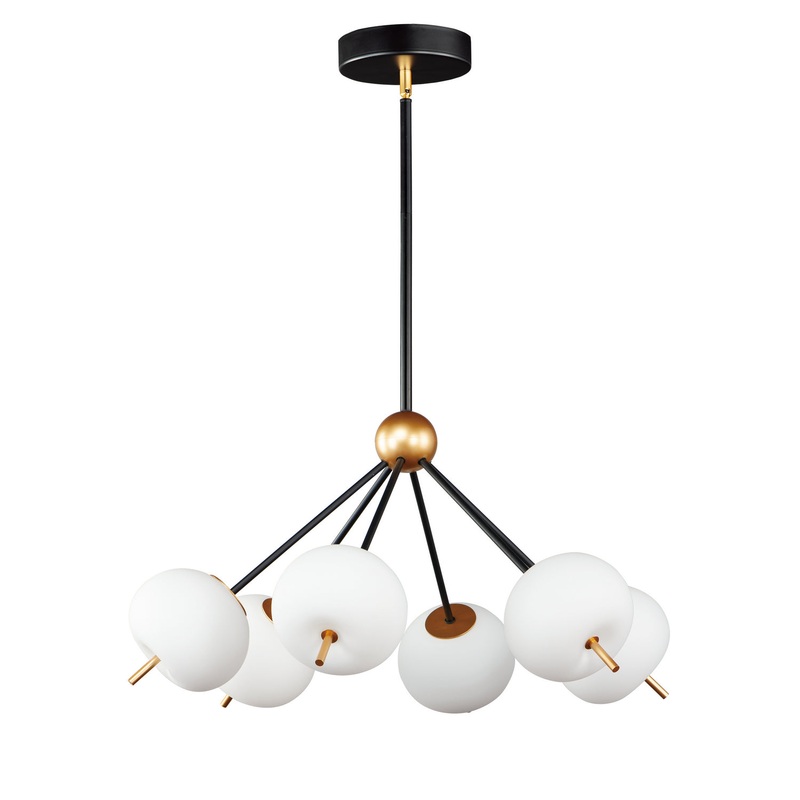 ET2 E25116-92BKGLD Quest LED Pendant, Black / Gold