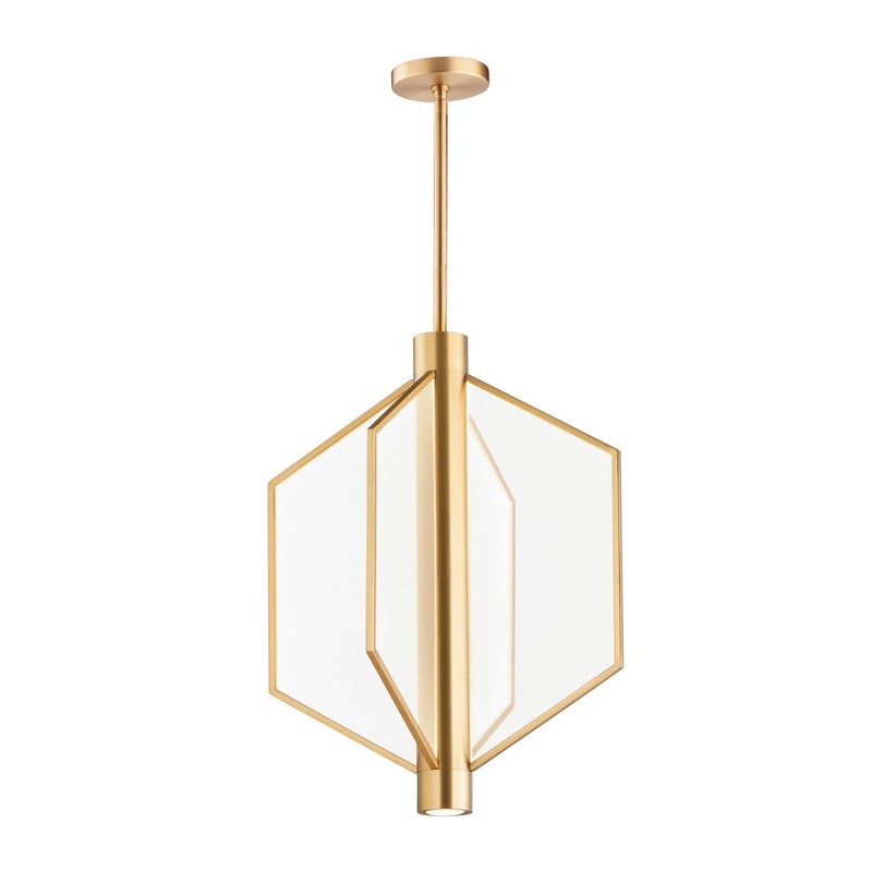 ET2 E25134-133NAB Telstar LED Pendant, Natural Aged Brass