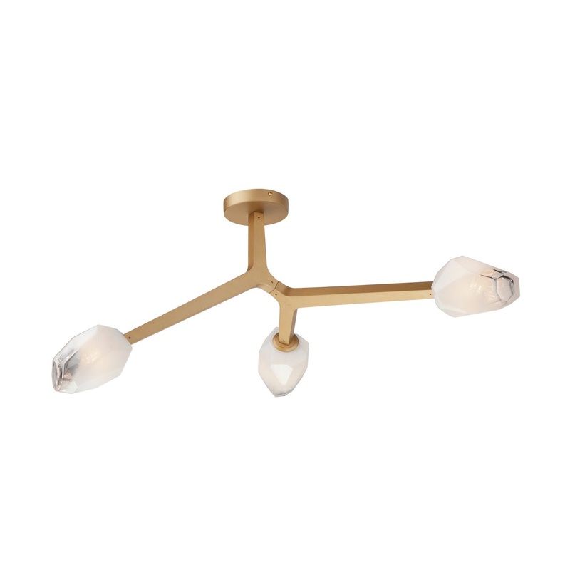 ET2 E32790-93NAB Blossom LED Flush Mount, Natural Aged Brass