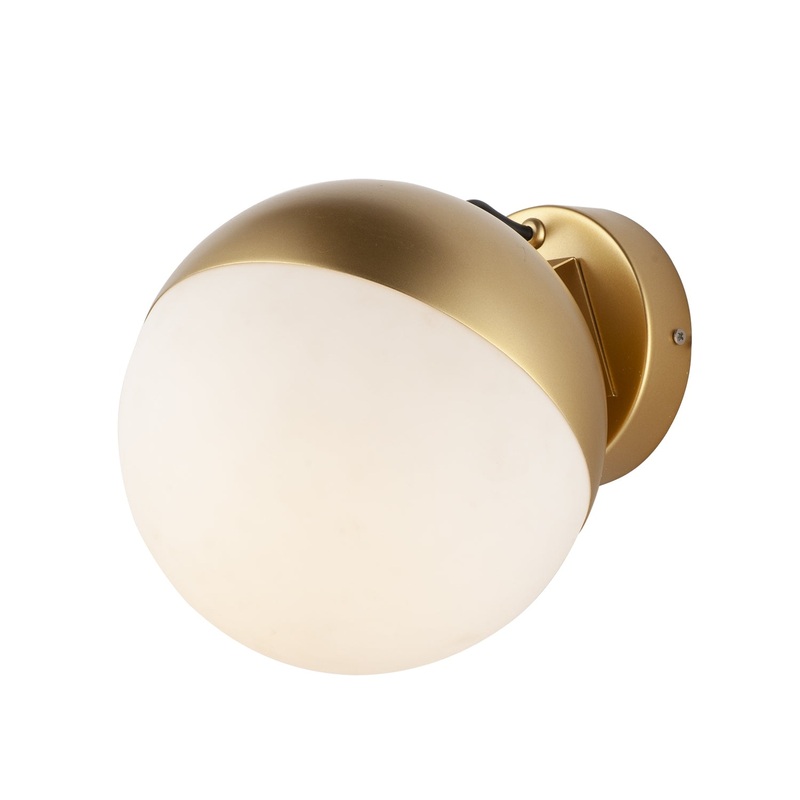 ET2 E20369-92MG Half Moon LED Wall Sconce, Metallic Gold