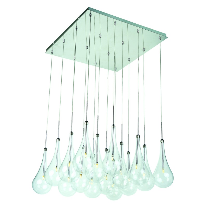 ET2 E20517-18PC Larmes LED LED Pendant, Polished Chrome