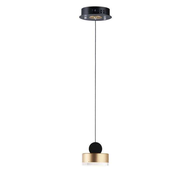 ET2 E20861-75BKGLD Nob LED Pendant, Black / Gold