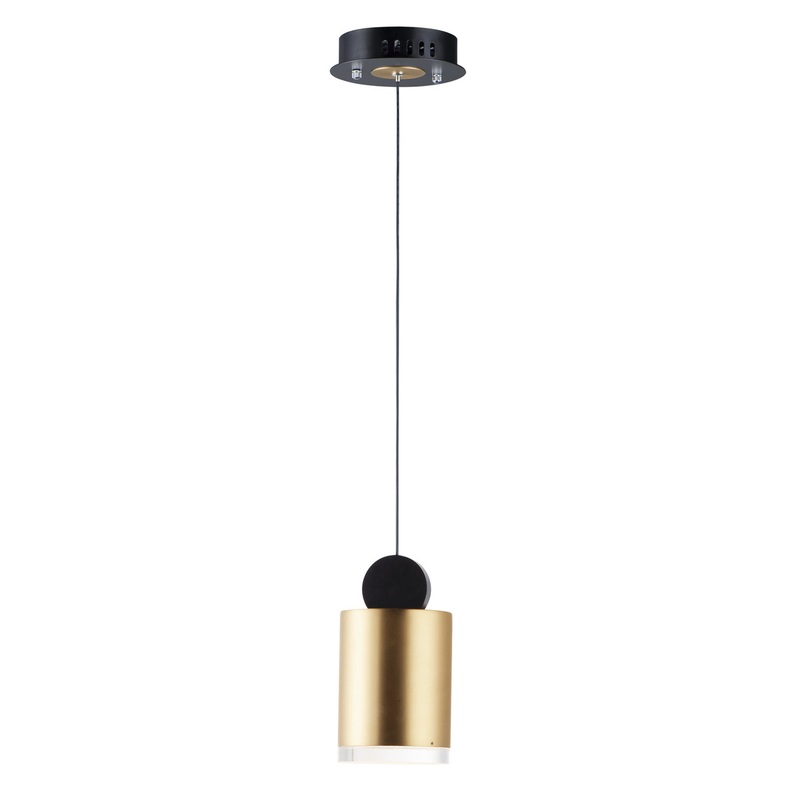 ET2 E20862-75BKGLD Nob LED Pendant, Black / Gold