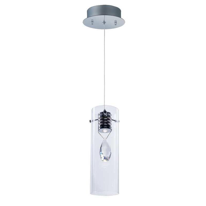 ET2 E21111-18PC Solitaire LED Pendant, Polished Chrome