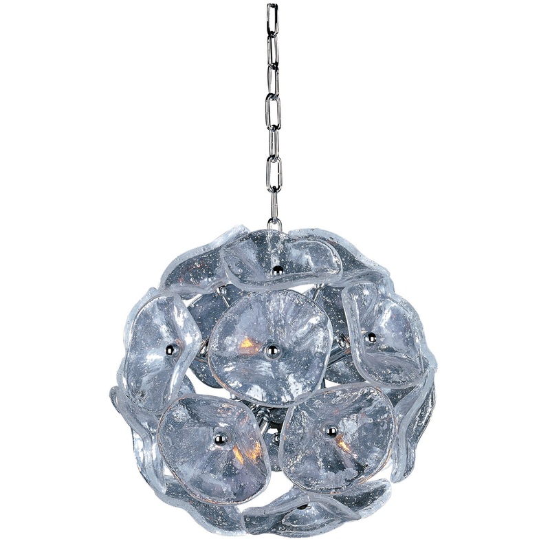 ET2 E22090-28 Fiori Eight Light Pendant, Polished Chrome