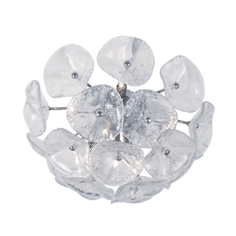 ET2 E22092-28 Fiori Eight Light Flush/Wall Mount, Polished Chrome