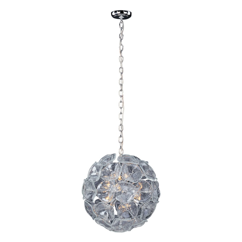 ET2 E22093-28 Fiori 12 Light Pendant, Polished Chrome