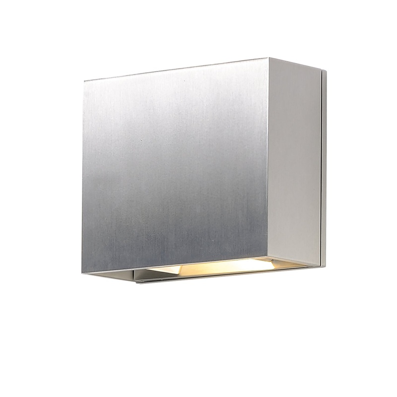 ET2 E41328-SA Alumilux Cube LED Wall Sconce, Satin Aluminum