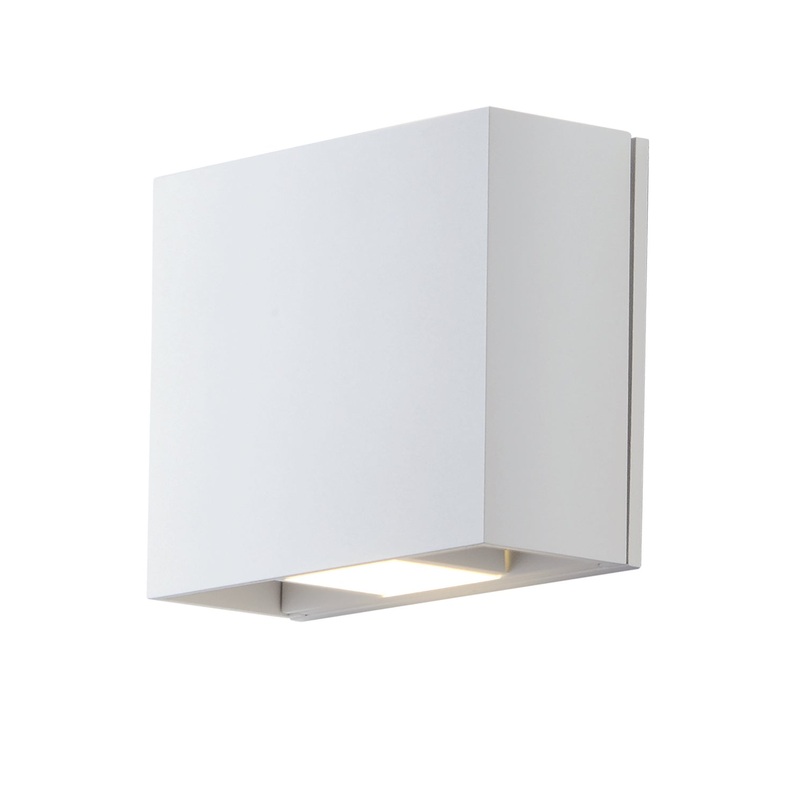 ET2 E41328-WT Alumilux Cube LED Wall Sconce, White