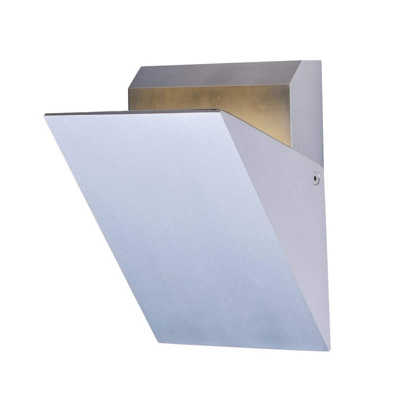ET2 E41333-SA Alumilux Tilt LED Outdoor Wall Sconce, Satin Aluminum