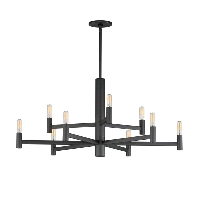 Maxim 21369BK Emana Nine Light Chandelier, Black