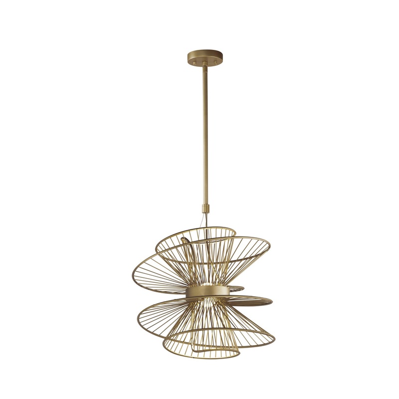 Maxim 24174NAB Zeta LED Pendant, Natural Aged Brass