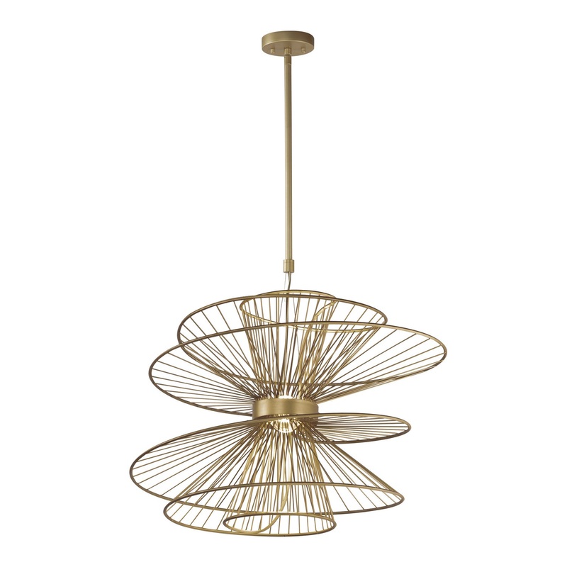 Maxim 24176NAB Zeta LED Pendant, Natural Aged Brass