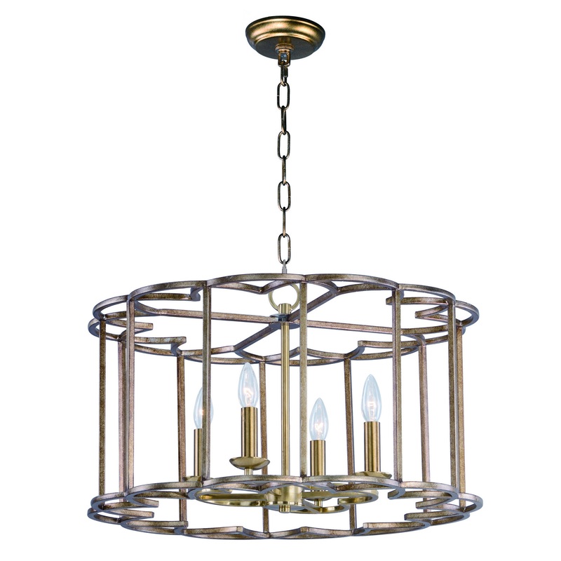 Maxim 24736BZF Helix Four Light Chandelier, Bronze Fusion