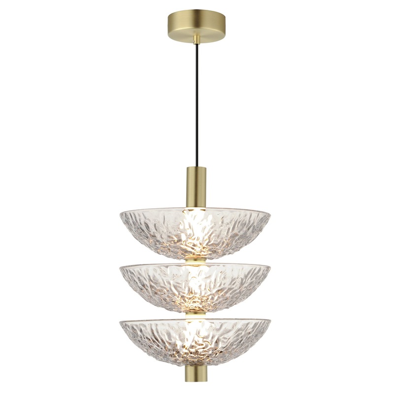 Maxim 24983TCSBR Metropolis LED Pendant, Satin Brass