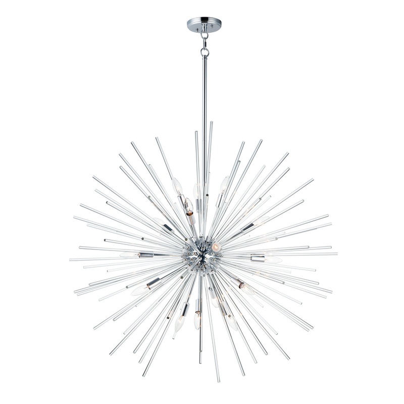 Maxim 28666CLPC Polaris 16 Light Pendant, Polished Chrome