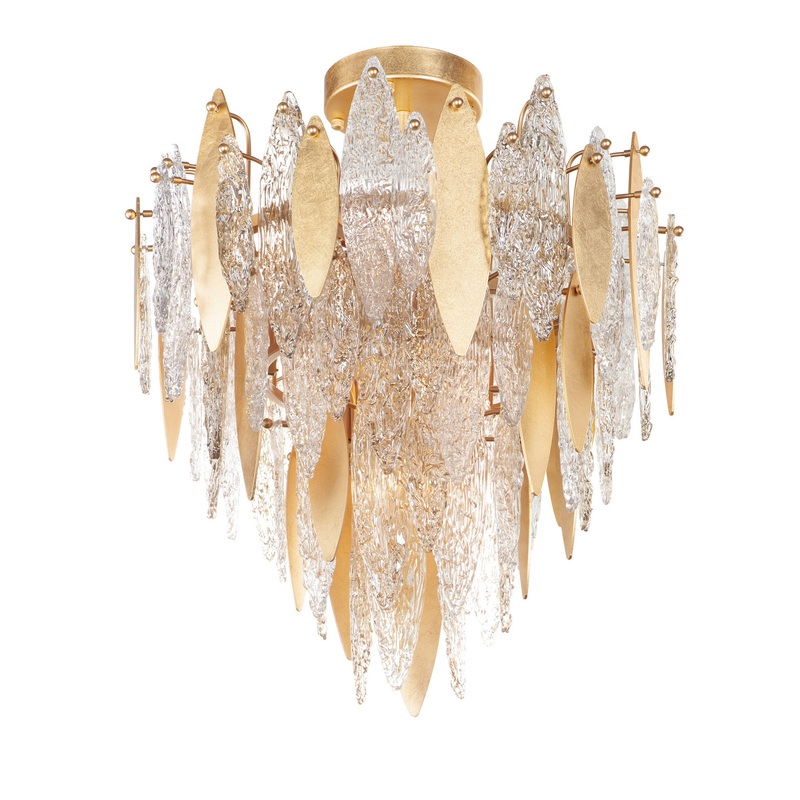 Maxim 32320CLCMPGL Majestic Ten Light Flush Mount, Gold Leaf