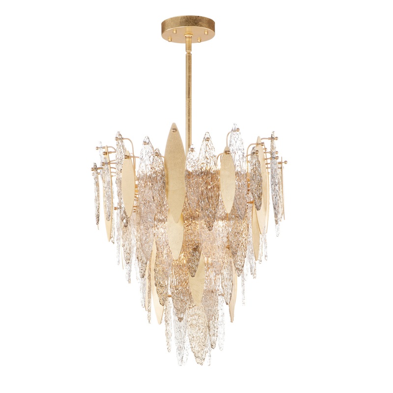 Maxim 32325CLCMPGL Majestic 12 Light Chandelier, Gold Leaf