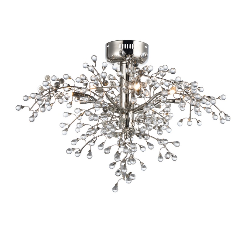Maxim 38502CLPN Cluster LED Semi-Flush Mount, Polished Nickel