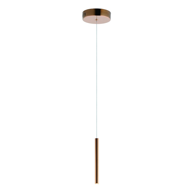 ET2 E10001-RG Flute LED Mini Pendant, Rose Gold