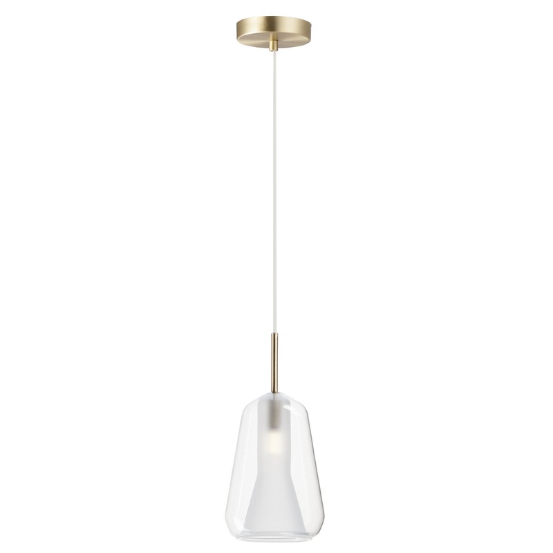 ET2 E10040-18SBR Deuce LED Pendant, Satin Brass