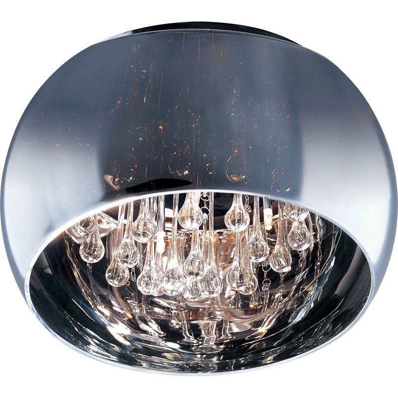 ET2 E21200-10PC Sense Five Light Flush Mount, Polished Chrome