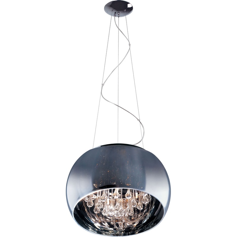 ET2 E21206-10PC Sense Six Light Pendant, Polished Chrome