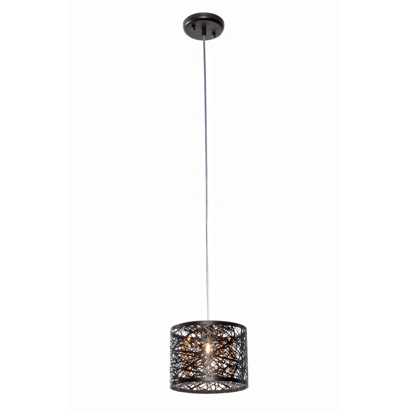ET2 E21306-10BZ Inca One Light Pendant, Bronze